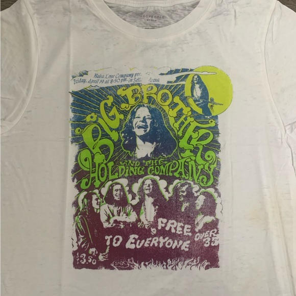 Recycled Karma‎ Big Brother & The Holding Company Tee - Size L - White - NWOT - Picture 5 of 8